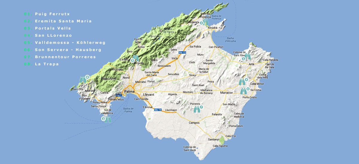 Wanderkarte Mallorca